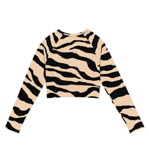 Pirouzi 'cheetah' long-sleeve crop top