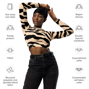 Pirouzi 'cheetah' long-sleeve crop top