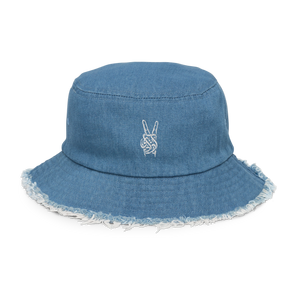 Pirouzi 'Freedom' denim bucket hat